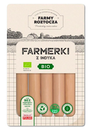 PARÓWKI FARMERKI Z INDYKA BIO 250 g