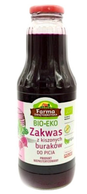 ZAKWAS Z BURAKÓW KISZONYCH NIEPASTERYZOWANY BEZGLUTENOWY BIO 700 ml