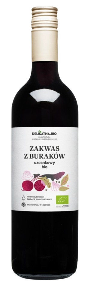 ZAKWAS Z BURAKÓW Z CZOSNKIEM BIO 700 ml