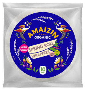 PAPIER RYŻOWY NA SPRING ROLLSY I SAJGONKI BEZGLUTENOWY BIO 100 g - AMAIZIN