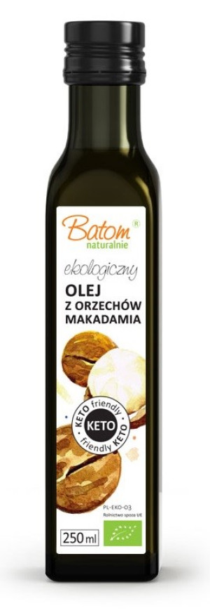 OLEJ Z ORZECHÓW MAKADAMIA VIRGIN KETO BIO 250 ml
