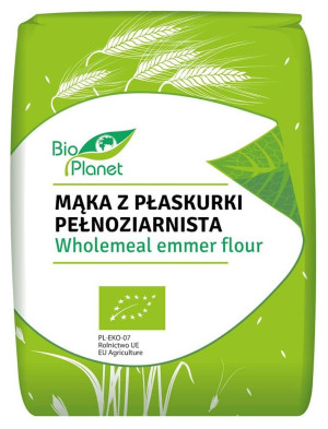 MĄKA Z PŁASKURKI PEŁNOZIARNISTA BIO 1 kg