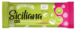 BATON PISTACJOWY Z MALINAMI BEZGLUTENOWY BIO 40 g