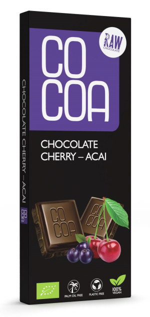 CZEKOLADA SUROWA WIŚNIA - ACAI BIO 40 g