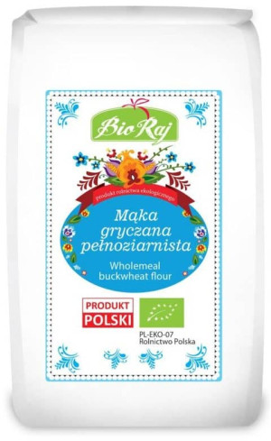 MĄKA GRYCZANA PEŁNOZIARNISTA BIO (POLSKA) 600 g