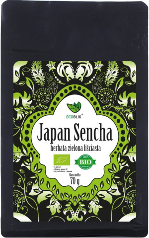 HERBATA ZIELONA LIŚCIASTA SENCHA JAPOŃSKA BIO 70 g