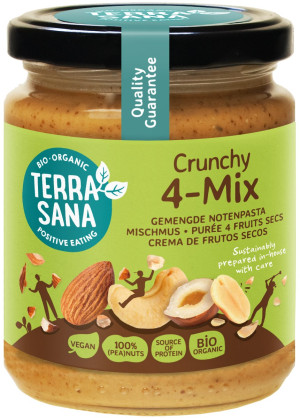 KREM ORZECHOWY CRUNCHY MIX (4 ORZECHY) BIO 250 g
