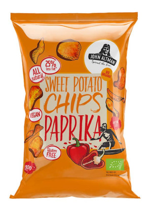 CHIPSY Z BATATÓW PAPRYKOWE BEZGLUTENOWE BIO 90 g