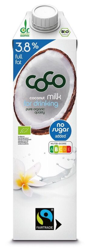 NAPÓJ KOKOSOWY BEZ CUKRU 3,8 % FAIR TRADE BIO 1 L