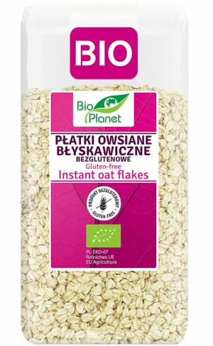 PŁATKI OWSIANE BŁYSKAWICZNE BEZGLUTENOWE BIO 300 g