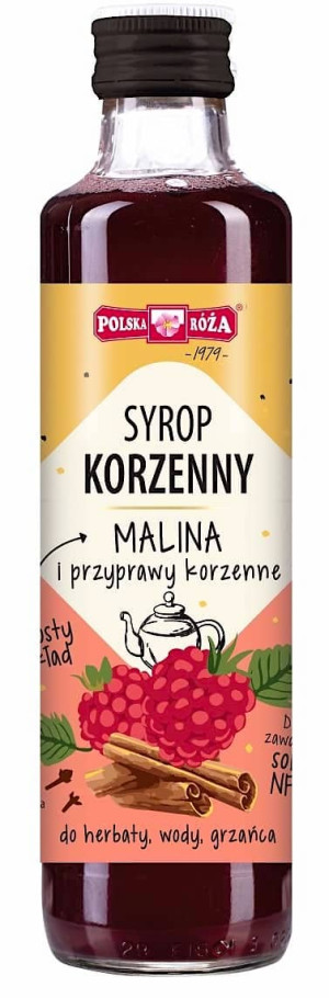 SYROP KORZENNY Z MALINAMI 250 ml