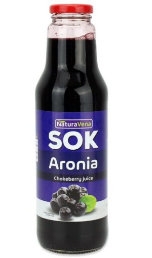 SOK Z ARONII BEZ CUKRU 100 % 750 ml