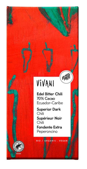 CZEKOLADA GORZKA Z CHILI BIO 80 g