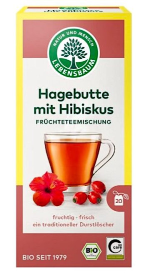 HERBATKA DZIKA RÓŻA Z HIBISKUSEM BIO (20 x 2,5 g) 50 g