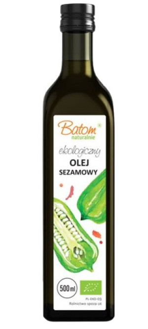 OLEJ SEZAMOWY TŁOCZONY NA ZIMNO BIO 500 ml
