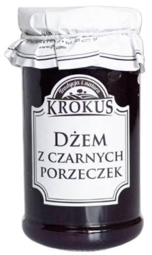 DŻEM Z CZARNEJ PORZECZKI O OBNIŻONEJ ZAWARTOŚCI CUKRU BEZGLUTENOWY 235 g