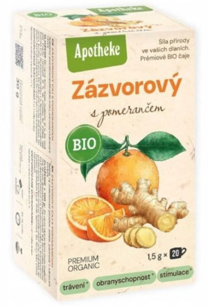 HERBATKA IMBIROWA Z DODATKIEM POMARAŃCZY BIO (20 x 1,5 g) 30 g