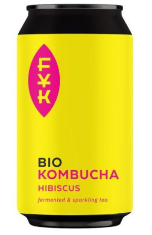 KOMBUCHA HERBATA CZARNA Z HIBISKUSEM BEZGLUTENOWA BIO 330 ml