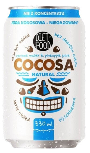 WODA KOKOSOWA NATURALNA NIEGAZOWANA 330 ml
