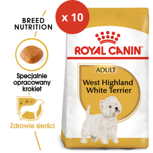 ROYAL CANIN West Highland White Terrier Adult Trockenfutter für erwachsene Hunde 1,5 kg x 10