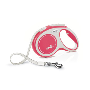 FLEXI New Comfort M  5 m Gurt-Roll-Leine Rot