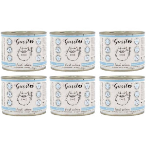 GUSSTO Cat Fresh Salmon 200 g  x 6
