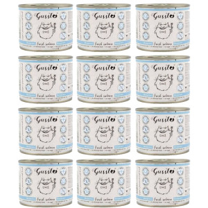 GUSSTO Cat Fresh Salmon 12x200 g