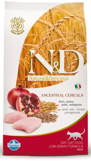 FARMINA N&D Low Ancestral Grain Chicken & Pomegranate Adult Cat 1.5 kg