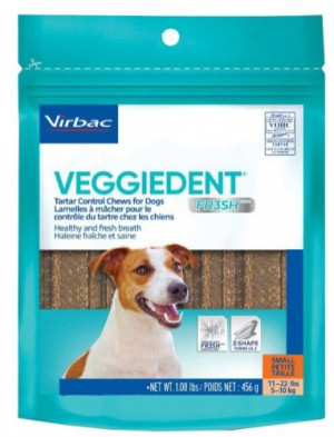 VIRBAC Veggiedent Fresh S (5-10 kg) Hundekauartikel 15 Stk.