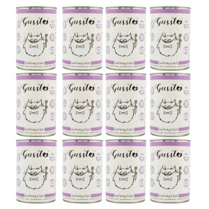 GUSSTO Cat Fresh Turkey & Duck 12x400 g