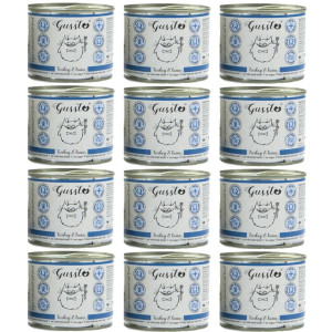 GUSSTO Cat Fresh Turkey&Tuna FRISCHES TRUTHAHN UND THUNFISCH 12x200 g