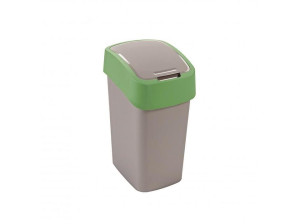 CURVER Mülleimer FLIP BIN 9L silber/grune