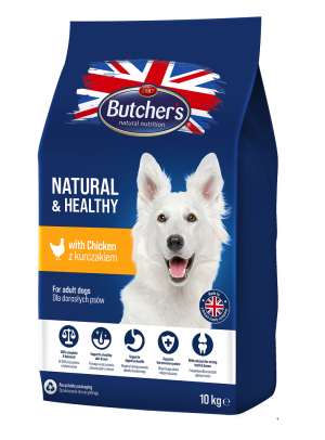 BUTCHER'S Natural&Healthy Trockenfutter mit Huhn für adulte Hunde 10kg