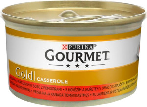 GOURMET Gold Rindfleisch und Hähnchen in Tomatensauce 85 g