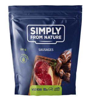 SIMPLY FROM NATURE Sausages with wild boar Würste mit Wildschwein 300 g