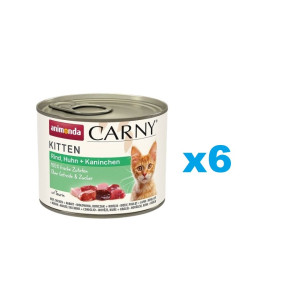 ANIMONDA Carny Kitten Nassfutter mir Rind, Huhn und Kaninchen 6x200 g