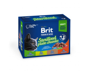 BRIT PREMIUM Pouch Sterile Plate 12x100g für sterilisierte Katzen