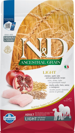 FARMINA Ancestral Grain Huhn & Granatapfel Light Hund Medium & Maxi 2,5 kg