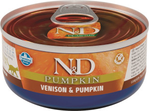 FARMINA N&D Katze Pumpkin mit Hirsch & Kürbis 80g