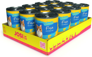 JOSERA JosiCat Nassfutter Seelachs in Soße für adulte Katzen 12x415g