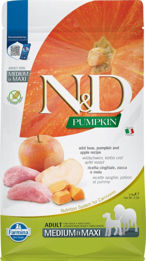 FARMINA N&D Pumpkin Boar & Apple Adult Medium & Maxi 2.5 kg