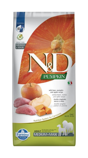 FARMINA N&D Pumpkin Boar & Apple Adult Medium & Maxi 12 kg
