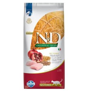 FARMINA N&D Ancestral Adult Cat Neutered 10 kg Huhn, Dinkel, Hafer und Granatapfel