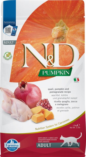 FARMINA N&D Pumpkin Quail & Pomegranate Adult Cat 1.5 kg
