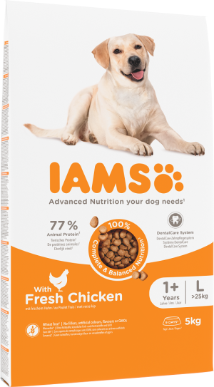 IAMS for Vitality für ausgewachsene Hunde großer Rassen mit frischem Huhn 5 kg