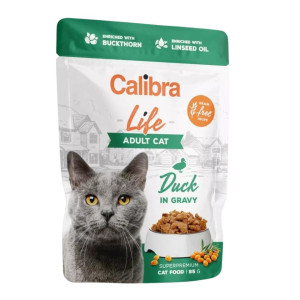 CALIBRA Life Nassfutter mit Ente in Soße getreidefrei für Katzen 85 g