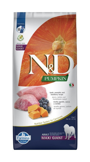 FARMINA N&D Pumpkin Dog Adult Giant Maxi lamb & bluberry 12 kg