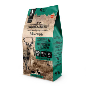 WIEJSKA ZAGRODA Schweinefleisch mit Hirsch adulte Hunde kleine Rassen Hypoallergen 2 kg