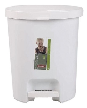 CURVER Mülleimer mit Fußpedal 15 l weiss