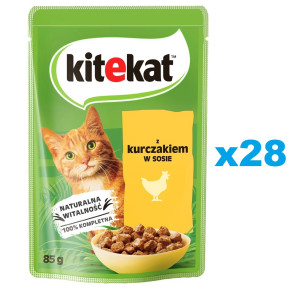 KITEKAT 28x85 Huhn in Soße für adulte Katzen